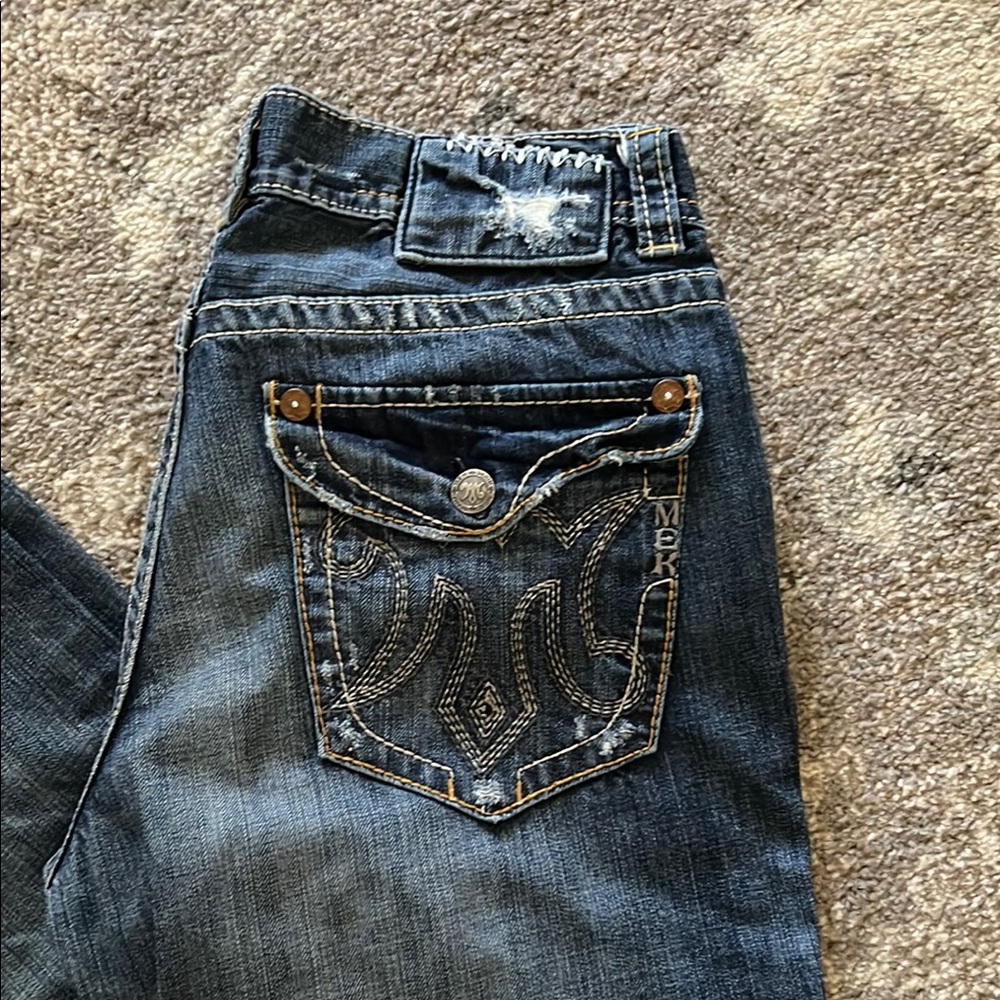 Men's Straight Jeans - Blue - Picture 2 of 6